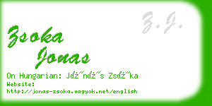 zsoka jonas business card